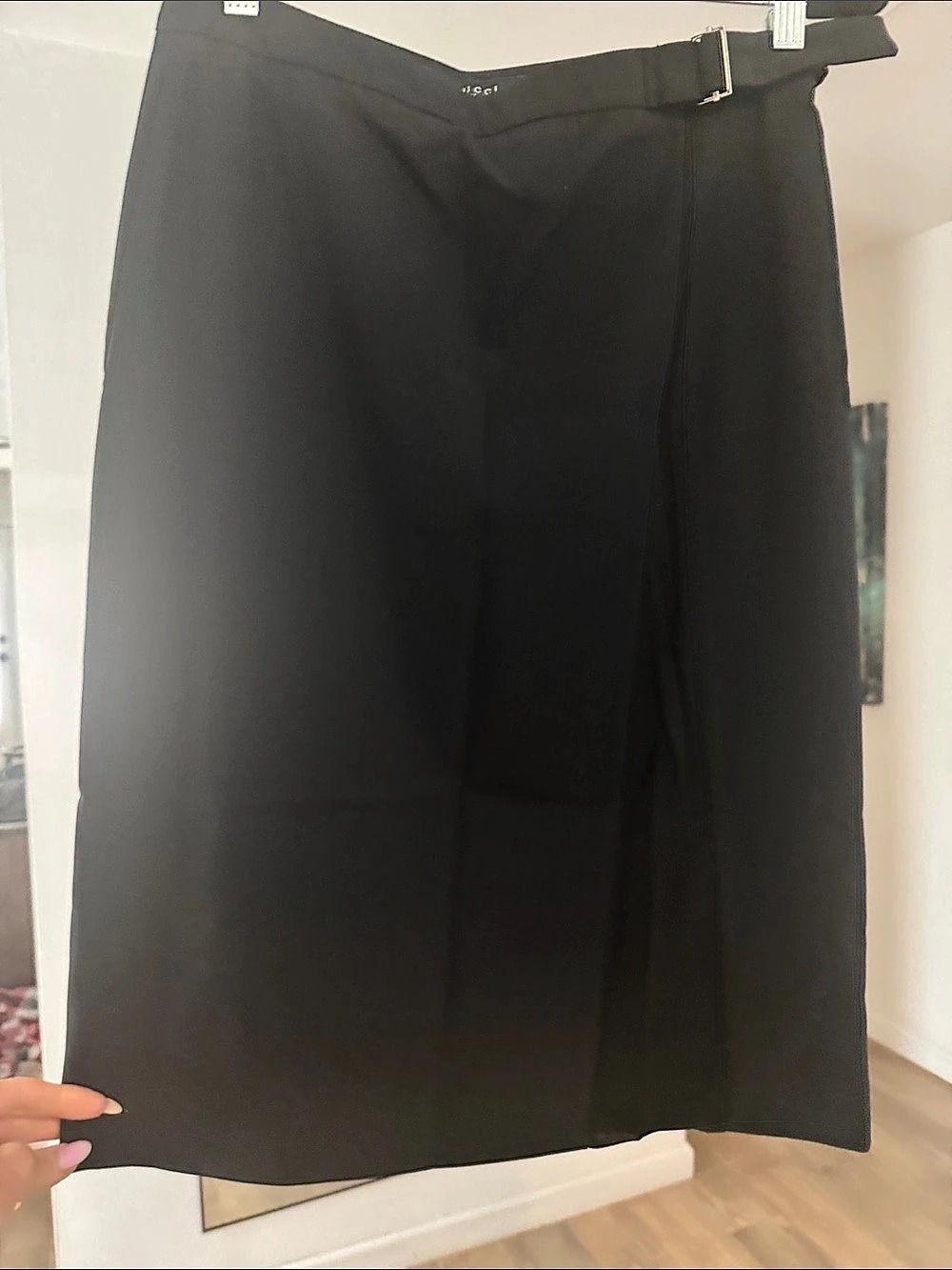 Gucci Wool Midi Skirt in Black Size 38 NWT🖤